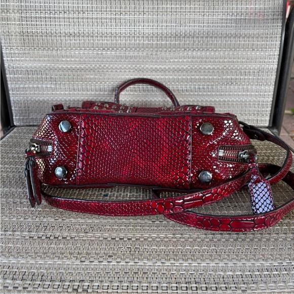 Rebecca Minkoff Red Studded Crossbody Handbag - Picture 2 of 14